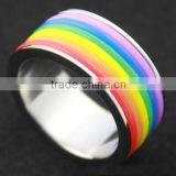 Cheap Wholesale Stainless Steel Rainbow Ring thumbnail-3