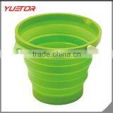Portable Space Saver Outdoor New Collapsible Silicon Round Water Bucket Container thumbnail-3