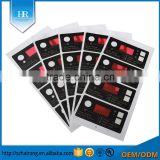 High quality custom strong adhesive plastic PC PVC button embossed electrical control panel sticker printing