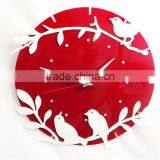 ACC2005 White Bird and Red Back Acrylic DIY Clock for Living Room Decor thumbnail-1