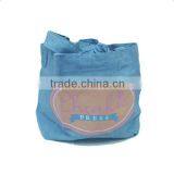 European Style Light Blue Canvas Folding Shopping Bag Simple High Quality Tote Bag thumbnail-2