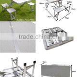 Folding Aluminum Picnic Table With 4 Chairs thumbnail-1