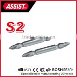 China Manufacturer s2 Magnetic screwdriver bit ,65L PH2 double head screwdriver bit