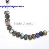 Labradorite Hand Made 10*14 mm Faceted Oval Shape, 6" Strand Length 100% Natural Gemstones