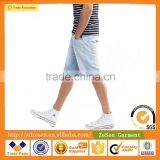 Wholesale Apparel Distressed Stretch Slim Bleach Wash Denim Jeans Shorts For Men thumbnail-4