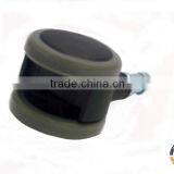 China 2"grey Nylon PU Rubber Furniture Caster Wheels With Grip Ring Stem thumbnail-5