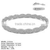 CZQ-0093 Sterling Silver Bangle 925 Solid Womens Sterling Silver Latest Fashion Bangle thumbnail-3