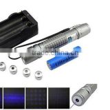 1W blue laser pointer with 5 rotating caps