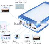 50000mAh Solar Panel Power Bank External Charger Battery Cell Phone Black 2USB thumbnail-5