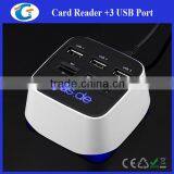 3 Port Usb Hub With Led Lighting Logo ( Card Reader Function ) thumbnail-4