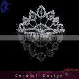 Cheap Wholesale Fashion Tiara Crown Rhinestone Hair Comb Accessory thumbnail-1