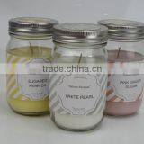 506 Fully Refined Paraffin Glass Fruit Jar Aroma Candle thumbnail-1