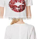 Hot Selling Low MOQ Summer Design Ladies Cool Embellished T-shirt Women thumbnail-3