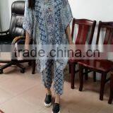 2016 Newest Beach Suit Clothing Designs , Printed Blouse Top With Printed Trousers Pant. thumbnail-2