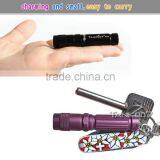 Waterproof Mini Led Flashlight TANK007 E09,I1595 Led Torch With Usb Charger