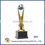 Plastic base crystal sport competition awards gold trophy