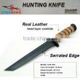 OEM stainless steel fixed blade survival knife with leather handle                        
                                                Quality Choice