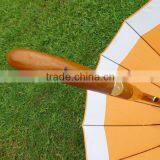 16 Panels Crooked Wonden Handle Wooden Shaft and Top Straight Umbrella thumbnail-6