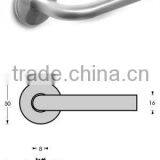 Modern L Shape Stainless Steel Door Handle With Escutcheon 16mm thumbnail-2