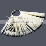 Hotselling Professional Nail Color Display Tool Plastic 50tips Fan Shape Nail Color Chart