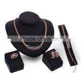 Simple Crystal Statement Jewelry Set Rectangular Charm Black Enamel Pendants Wedding Jewelry Accessory For Women