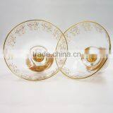 200 ml Set of 6 Gold Decal Pattern Ice Cream Cup Glass Dessert Bowl thumbnail-5