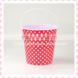 candy color plastic food bucket with handle