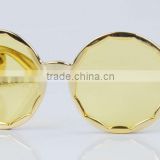 2013 yellow round party glasses