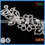 Hot Sales Decoration Lace Applique Rhinestones Lace for Wedding Dress thumbnail-3