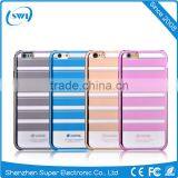 Anti-Scratch And Shock Electroplating PC Line Back Phone Cases Cover For Iphone 6 6S thumbnail-1