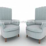 Modern High Back Velvet Chair for Sale Lobby Furniture TC4006 thumbnail-1