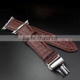 OEM ODM Handmade Luxury Crocodile Alligator for Apple Watch Leather Band