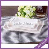 Flat Square Shape White Porcelain Flat Plate Wholesale thumbnail-4