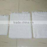 White Bleached Jacquard Disposable Hajj Towel for Prayer
