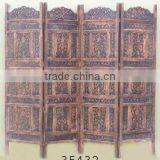 Exporter of 4 Pannel Screen Carved Wooden Room Divider thumbnail-1