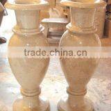 DECORATIVE VERONA BEIGE MARBLE FLOWER VASES thumbnail-2