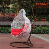 YH-7103 Outdoor Garden Peanut Shape Rattan Wicker Hanging Basket thumbnail-2