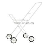 Rolling Laundry Cart Tubular Metal Frame Heavyweight White Bag Wheels Home NEW thumbnail-4