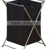 Store More X-Frame Black Easycare Polyester Canvas Laundry Hamper thumbnail-1