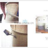 Cotton Linen Fabric Folding Laundry Hamper Collapsible Storage Basket Foldable Laundry Basket thumbnail-3