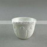 White Ceramic Tea Cup With Special Embossing for Wholesale 12 Pcs per Set,with Color Box.good Quality thumbnail-2