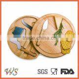 Wooden Cheese Board Set 4pcs Cheese Tools Set thumbnail-3