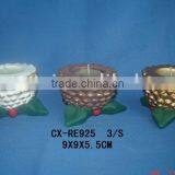Christmas Pinecone Design Candle Holder thumbnail-1