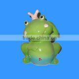 Cute Frog Shape Ceramic Piggy Bank for Kids