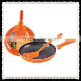 Best Selling Colored Nylon Spatula, Aluminium Fry Pan Set thumbnail-1