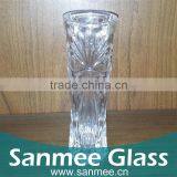 New Design Crystal Embossed Decorative Glass Vase thumbnail-1