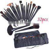 Professional Makeup Brush Set 32 PCS Cosmetic Facial Make up Brush Kit Wool Makeup Brushes Tools Set with Black Leather Case