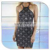 Newest Black Fish Cut Bodycon Sequin Dress 2016 Backless Girl Sexy Image of Scales Midi Dress thumbnail-3