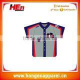 Hongen Apparel Sublimated Blank Baseball Jersey With High Quality thumbnail-1