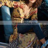 Vibrant Colors Embedded Vintage Long Sleeve Floral Maxi Dress Western Frock Designs For Ladies HSd5158 thumbnail-2